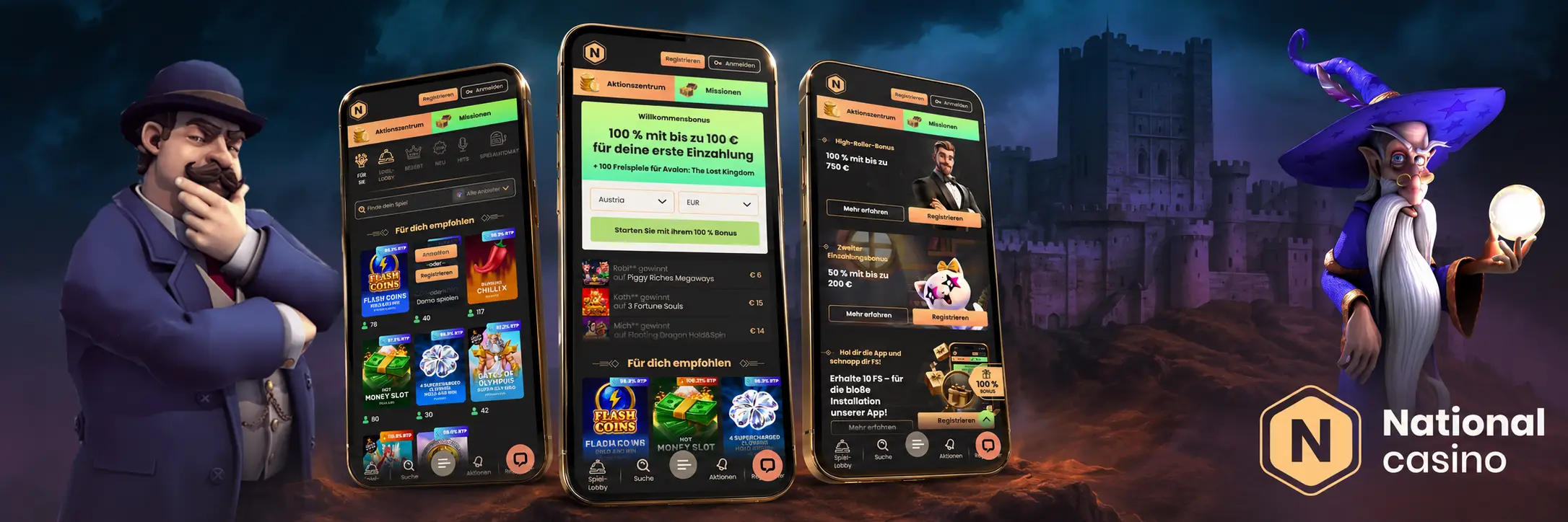 National Casino App aktuell halten