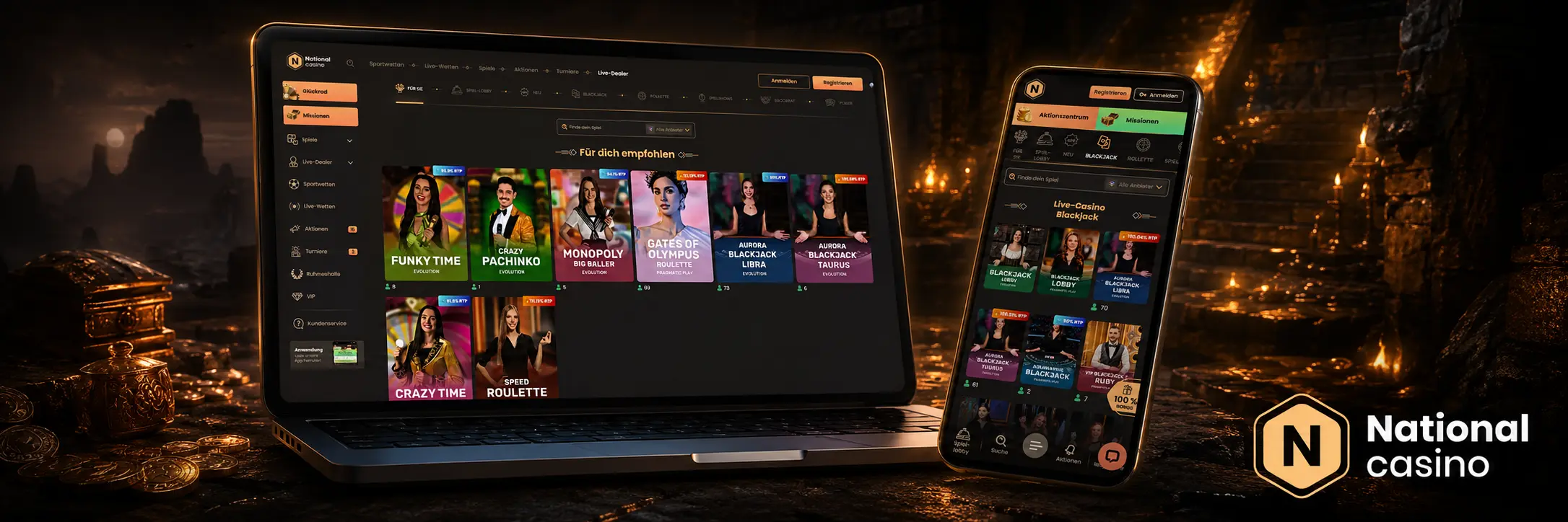 National Casino Live Spiele starten